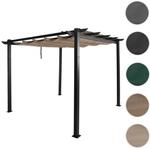 Mendler Aluminium Pergola HWC-N93, Gartenpavillon Pavillon Garten, stabiles