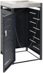 Mendler 1er-M&uuml;lltonnenverkleidung HWC-H40b, M&uuml;lltonnenbox, Pflanzkasten