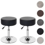 2er-Set Hocker HWC-C22, Sitzhocker Schminkhocker, h&ouml;henverstellbar &Oslash; 35cm ~