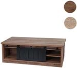 Mendler Couchtisch HWC-K75, Beistelltisch, Schiebet&uuml;re 6 Stauf&auml;cher,...