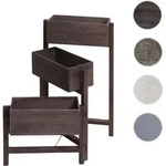 Pflanzregal T275, Standregal Blumenst&auml;nder Pflanzkasten, 65x108x15cm, Holz