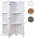 Mendler Paravent T752, Trennwand Sichtschutz Raumteiler mit Regalb&ouml;den, Shabby...