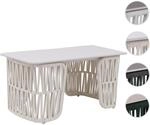 Mendler Loungetisch HWC-P90, Gartentisch Balkontisch Outdoor, Seilgeflecht Rope