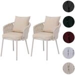 Mendler 2er-Set Aluminium-Gartenstuhl HWC-P89, Gartensessel Outdoor Stuhl,