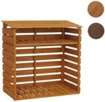 Mendler Brennholzlager HWC-Q16, Kamin-/Feuerholzregal Holzlager Holzunterstand,