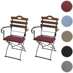 Mendler 2er-Set Biergartenstuhl HWC-J40, Klappstuhl Gartenstuhl,