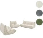 Sofa-Garnitur HWC-R34, Couchgarnitur Polster-/Loungesofa 3-Sitzer 2-Sitzer...