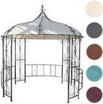 Mendler Pergola Almeria, Rundpavillon Garten Pavillon, stabiles Stahl-Gestell ~