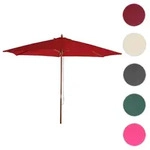 Sonnenschirm Florida, Gartenschirm Marktschirm, &Oslash; 3m Polyester/Holz ~ bordeaux