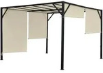Pergola Baia, Garten Pavillon Terrassen&uuml;berdachung, stabiles 6cm-Stahl-Gestell...