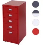 Rollcontainer Boston T851, Schubladenschrank Stahlschrank, 69x28x41cm 5...