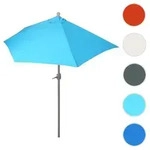 Sonnenschirm halbrund Parla, Halbschirm Balkonschirm, UV 50+ Polyester/Alu 3kg ~