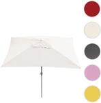 Mendler Sonnenschirm N23, Gartenschirm, 2x3m rechteckig neigbar, Polyester/Alu 4,5kg