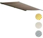 Elektrische Kassettenmarkise T122, Markise Vollkassette 4x3m ~ Polyester Sand
