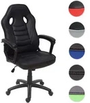 B&uuml;rostuhl HWC-F59, Schreibtischstuhl Drehstuhl Racing-Chair Gaming-Chair, Kunstleder