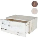 Wandregal HWC-C55, Schubladen-Regal, Shabby-Look Vintage, 21x46x30cm ~ wei&szlig;
