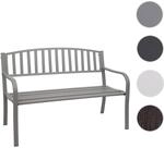 Mendler Gartenbank HWC-F43, Bank Parkbank Sitzbank, 2-Sitzer pulverbeschichteter
