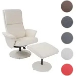 Relaxsessel Helsinki, Fernsehsessel Relaxliege TV-Sessel mit Hocker ~ Kunstleder,
