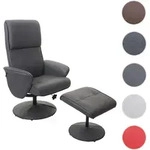 Relaxsessel Helsinki, Fernsehsessel Relaxliege TV-Sessel mit Hocker ~ Kunstleder,