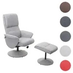 Relaxsessel Helsinki, Fernsehsessel Relaxliege TV-Sessel mit Hocker ~ Stoff/Textil,