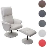 Relaxsessel Helsinki, Fernsehsessel Relaxliege TV-Sessel mit Hocker ~ Stoff/Textil,