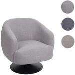 Mendler Lounge-Sessel HWC-J76, Cocktailsessel Sessel drehbar, Boucl&eacute; Stoff...