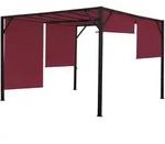 Pergola Baia, Garten Pavillon Terrassen&uuml;berdachung, stabiles 6cm-Stahl-Gestell +