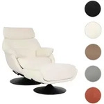 Relaxsessel mit Hocker HWC-K99, Fernsehsessel Sessel, Wippfunktion drehbar,...