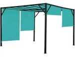 Pergola Baia, Garten Pavillon Terrassen&uuml;berdachung, stabiles 6cm-Stahl-Gestell +