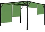 Pergola Baia, Garten Pavillon Terrassen&uuml;berdachung, stabiles 6cm-Stahl-Gestell +