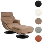 Relaxsessel mit Hocker HWC-K99, Fernsehsessel Sessel, Wippfunktion drehbar,...