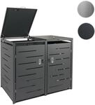 Mendler XL 2er-/4er-M&uuml;lltonnenverkleidung HWC-E83, M&uuml;lltonnenbox