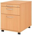 Betzold Rollcontainer &bdquo;Solid&ldquo; mit H&auml;ngeregistratur, abschlie&szlig;bar, Holzdekor: