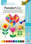 folia Fensterfolie, 10 Bogen, 10 Farben, Gr&ouml;&szlig;e: 23 x 33 cm