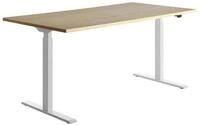 Topstar H&ouml;henverstellbarer Schreibtisch &bdquo;E-Table&ldquo;, Tischplatte: Ahorn, Gr&ouml;&szlig;e: