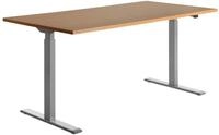 Topstar H&ouml;henverstellbarer Schreibtisch &bdquo;E-Table&ldquo;, Tischplatte: Buche, Gr&ouml;&szlig;e: