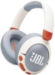 JBL Bluetooth-Kinderkopfh&ouml;rer &bdquo;JR 470NC&ldquo;, Over-Ear, ANC, Farbe: wei&szlig;
