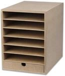 creativ company Ordnungsregal aus MDF, Format: DIN A4