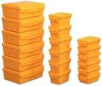Betzold Aufbewahrungsboxen-Set, Farbe: gelb, Setgr&ouml;&szlig;e: 18-tlg.