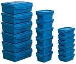 Betzold Aufbewahrungsboxen-Set, Farbe: blau, Setgr&ouml;&szlig;e: 18-tlg.