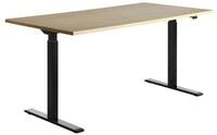 Topstar H&ouml;henverstellbarer Schreibtisch &bdquo;E-Table&ldquo;, Tischplatte: grau, Gr&ouml;&szlig;e: