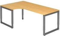 Betzold Eckschreibtisch mit Kufen-Gestell, h&ouml;henverstellbar, Tisch & Schreibtisch,