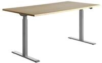 Topstar H&ouml;henverstellbarer Schreibtisch &bdquo;E-Table&ldquo;, Tischplatte: Ahorn, Gr&ouml;&szlig;e:
