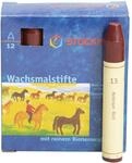STOCKMAR Wachsmalstifte, 12 St&uuml;ck, Farbe: rotbraun