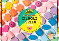 Folia Holzperlen XXL Basic shapes, 68-teilig
