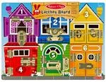 Melissa & Doug Brett mit Schl&ouml;ssern und Riegeln, Ausf&uuml;hrung: 6 Verschl&uuml;sse