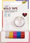 folia Deko-Tape, 6 Rollen inkl. Abroller, Ausf&uuml;hrung: Holo Tape