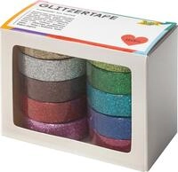 folia Glitzer-Tape, 10er-Set, bunt