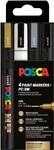 posca Marker-Set, 4er-Set, Filzstift & Marker, Strichbreite: fein