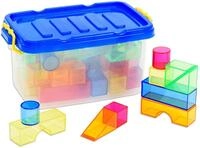 EDUPLAY Transparente Bausteine, 50-teilig